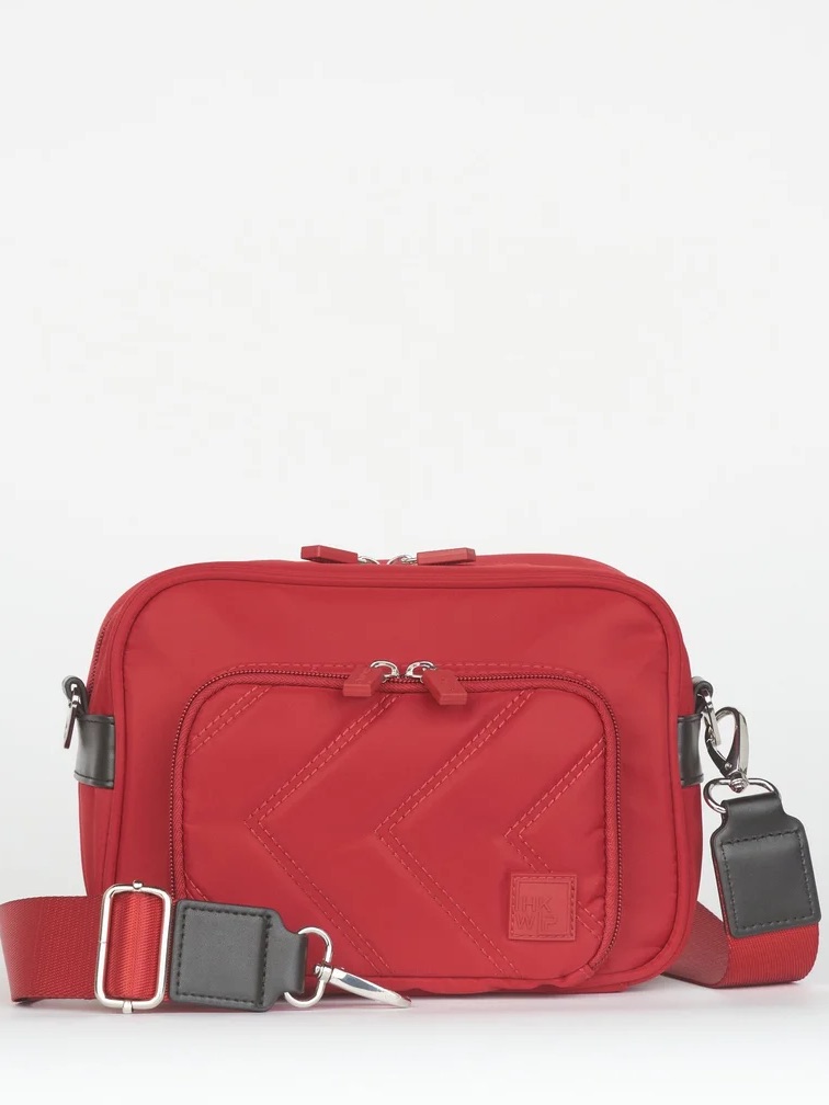 Ihkwip Cassette Crossbody With Built In Rfid Wallet ~ Burgundy